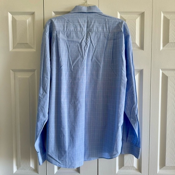 Yves Saint Laurent Long Sleeve Shirt, Blue, Size 17 1/2, 44 - Picture 4 of 8